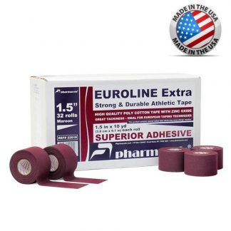 Тейп спортивный поликоттон EUROLINE Extra Tape Pharmacels maroon