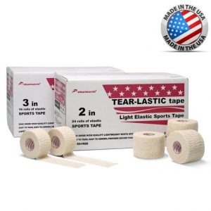 Тейп спортивный эластичный, гофрированный TEAR-LASTIC Tape white Pharmacels