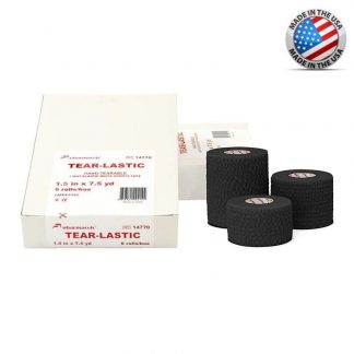 Тейп спортивный эластичный, гофрированный TEAR-LASTIC Tape black Pharmacels