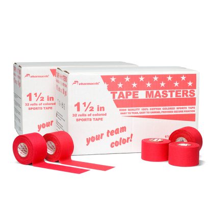 Тейп спортивный цветной MASTERS Tape Colored Pharmacels красный - 100% хлопок