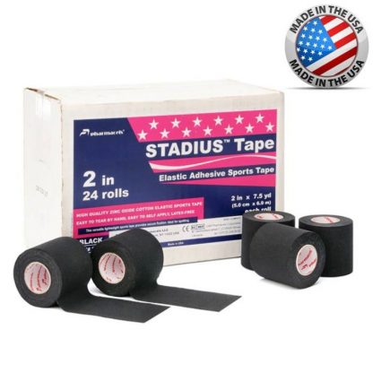 Эластичный универсальный тейп спортивный STADIUS™ Tape black Pharmacels